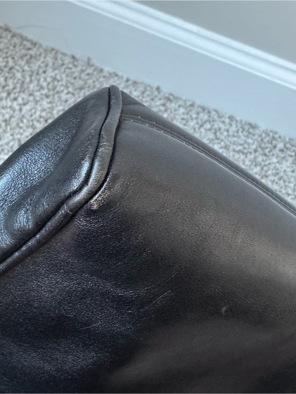 Vtg Morris Moskowitz Black Leather Convertible Clutch Shoulder Bag Mid Century - Picture 5 of 6